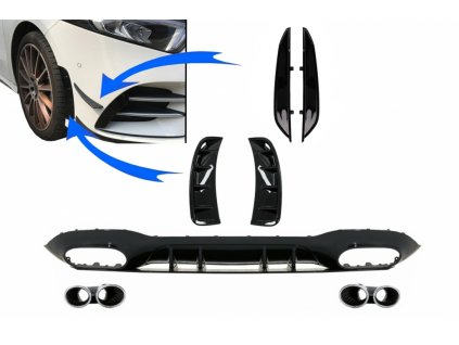 b2b rear diffuser with front side vents and flaps 6000220 6071047