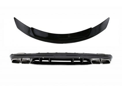 b2b rear diffuser silver tips and trunk spoiler 5999168 6057024