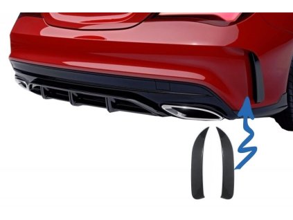 b2b rear bumper splitters fins side vent flaps flics 5996754 6040564