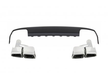 b2b rear bumper diffuser with exhaust muffler tips 5997424 6047972