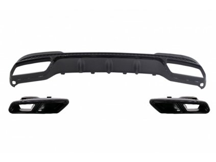 b2b rear diffuser with exhaust tips tailpipe black 5997525 6049328
