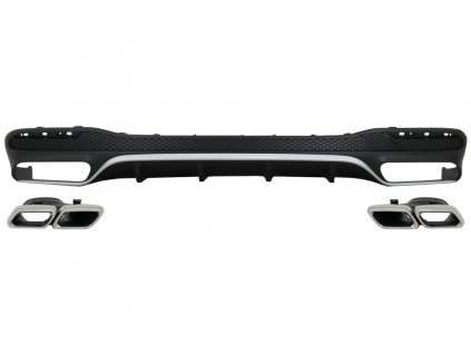 b2b rear bumper air diffuser with exhaust muffler 6000479 6075333