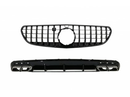 b2b rear bumper air diffuser with chrome muffler tips 6000174 6069736