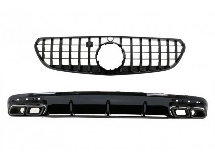 b2b rear bumper air diffuser with black muffler tips 6000370 6073738