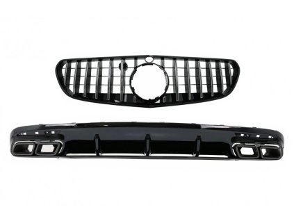 b2b rear bumper air diffuser with black muffler tips 6000371 6073757