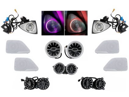b2b kit ac vent 64 colors led rotary tweeters grilles 6002596 6105206