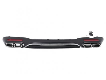 b2b rear bumper diffuser with chrome exhaust muffler 6002026 6107126