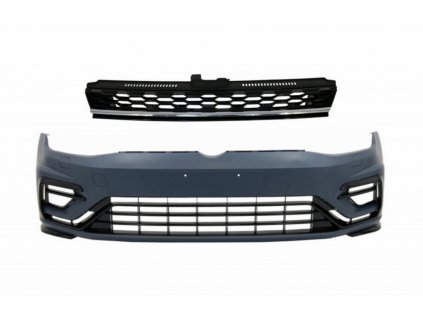 b2b front bumper with central badgeless grille chrome 5999635 6063090