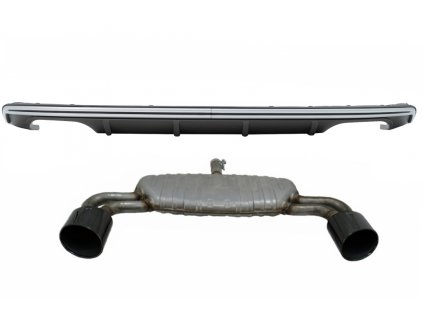 b2b rear bumper valance diffuser with exhaust system 6000645 6077734