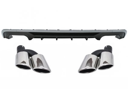 b2b rear bumper valance diffuser with exhaust muffler 5996926 6042471