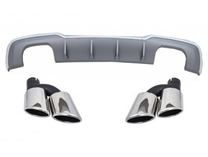 b2b rear bumper valance diffuser with exhaust muffler 5996928 6042502