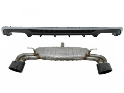 b2b rear bumper valance diffuser with exhaust system 6000647 6077818