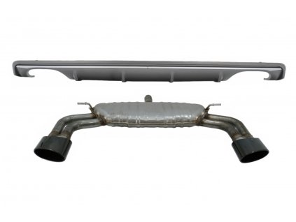 b2b rear bumper valance diffuser with exhaust system 6000648 6077829