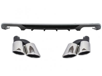 b2b rear bumper valance diffuser with exhaust muffler 5996931 6042589