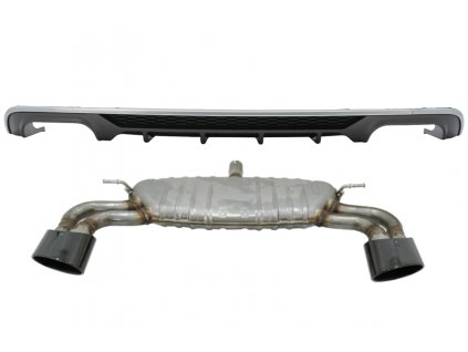 b2b rear bumper valance diffuser with exhaust system 6000654 6077927