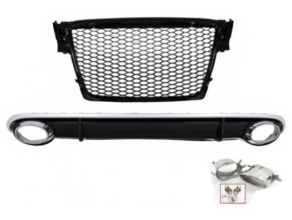 b2b rear bumper diffuser suitable for audi a4 b8 5990583 6100153