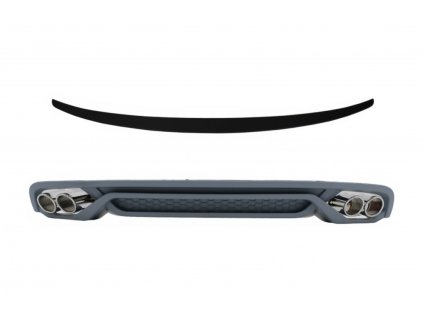 b2b rear bumper valance diffuser with exhaust tips 5999261 6058251