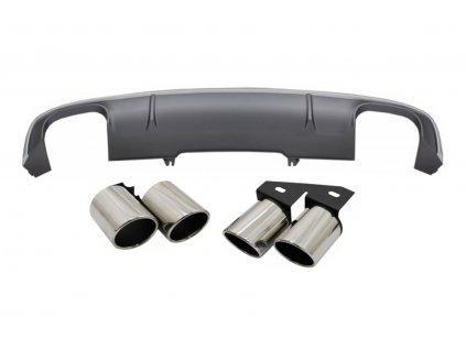 b2b rear bumper diffuser with exhaust muffler tips 5999069 6055248