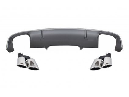 b2b rear bumper diffuser with exhaust muffler tips 5999070 6055264