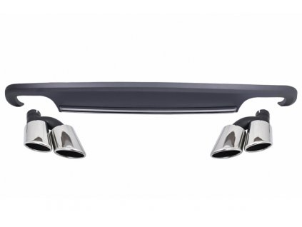 b2b rear bumper diffuser with exhaust muffler tips 6002501 6104225