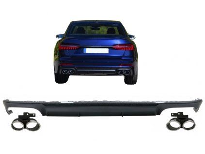 b2b rear bumper valance diffuser with exhaust tips 6000573 6239082