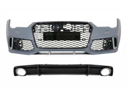 b2b front bumper with rear diffuser black and exhaust 5999119 6056239