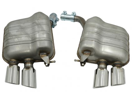 b2b complete exhaust system with twin muffler tips 6000587 6079788