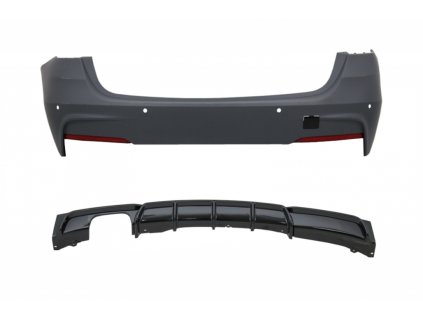 b2b rear bumper with air diffuser left double outlet 5992976 6030222