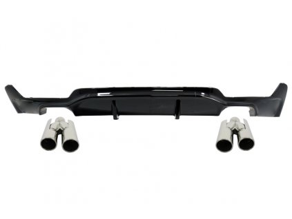 b2b rear bumper diffuser with exhaust muffler tips 5997344 6046509