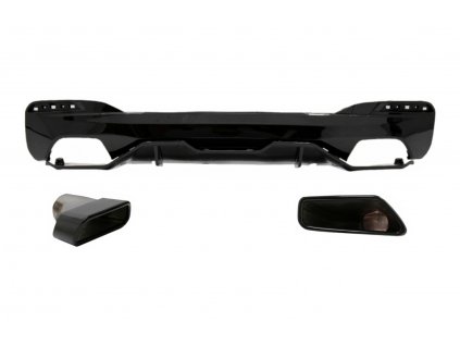b2b rear bumper diffuser with exhaust muffler tips 5999244 6058085