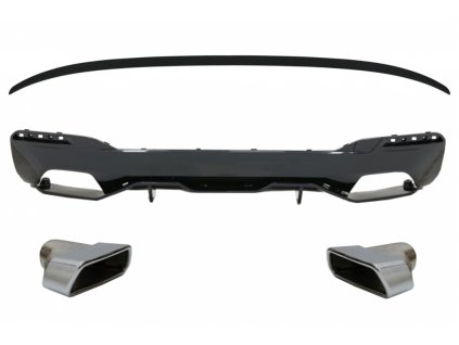 b2b rear bumper diffuser with exhaust muffler tips 5999245 6058105