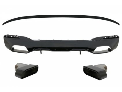 b2b rear bumper diffuser with exhaust muffler tips 5999253 6058123