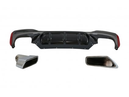 b2b rear bumper diffuser with exhaust muffler tips 5999256 6058165