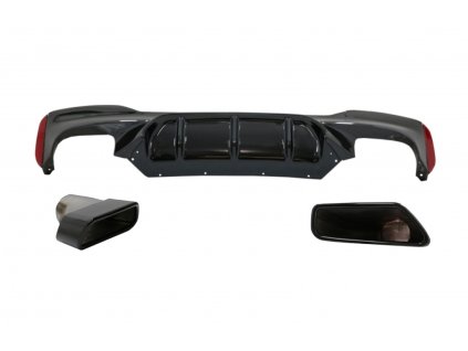 b2b rear bumper diffuser with exhaust muffler tips 5999258 6058187