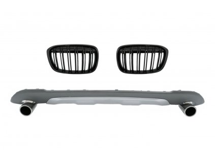 b2b rear diffuser with exhaust muffler tips tailpipe 6000728 6079946