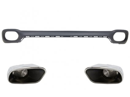 b2b rear bumper valance diffuser and square exhaust 5987498 6003822