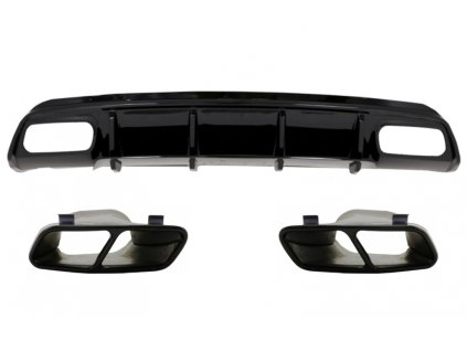 b2b rear diffuser with muffler tips black suitable 5992591 6028058