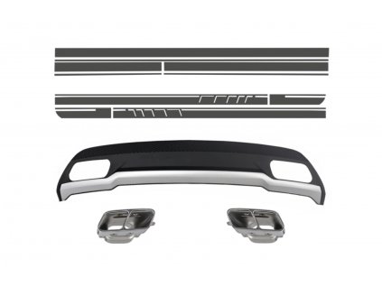 b2b air diffuser with exhaust tips and stickers grey 5997204 6044889