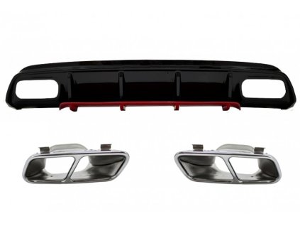 b2b rear bumper valance diffuser with exhaust muffler 5997351 6046652