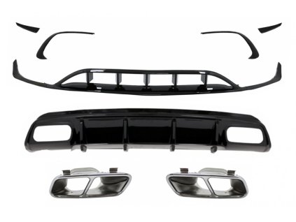 b2b rear diffuser black edition with muffler tips 6000369 6073686