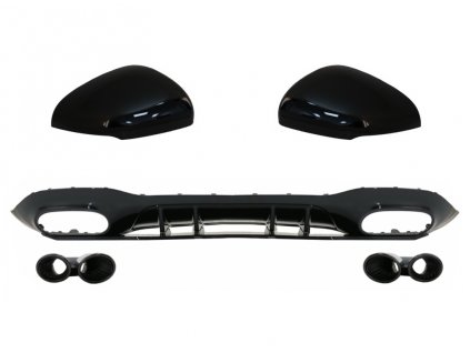 b2b rear bumper valance diffuser with black exhaust 6001497 6091274