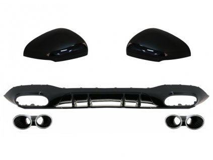 b2b rear bumper diffuser with chrome exhaust and 6001498 6091291