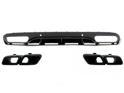 b2b rear bumper valance diffuser with exhaust muffler 5997393 6047304