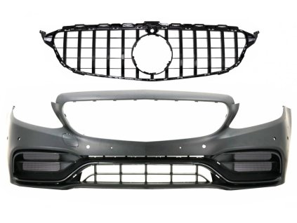 b2b front bumper with grille black suitable for 5999748 6101274