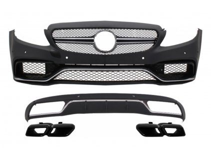 b2b front bumper diffuser with muffler tips 6000113 6068354