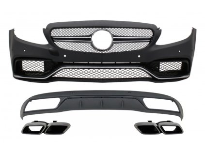 b2b front bumper diffuser with muffler tips chrome 6000114 6068389