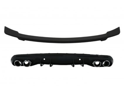 b2b rear bumper diffuser with exhaust muffler tips 6000674 6078673