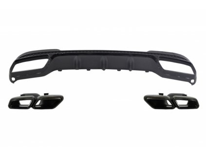 b2b rear diffuser with exhaust tips tailpipe black 5993921 6039223