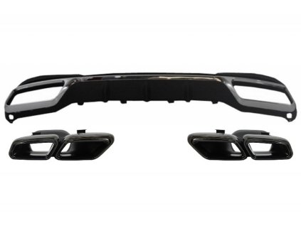 b2b rear diffuser with exhaust muffler tips black 5997526 6049340