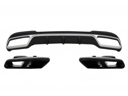 b2b rear diffuser with exhaust muffler tips black 5997527 6049349